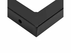 vidaxl Estante de lavabo de pared acero y madera maciza de acacia