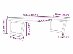 Online Estante de lavabo de pared de acero y madera maciza de haya Estantería Sobre Inodoro