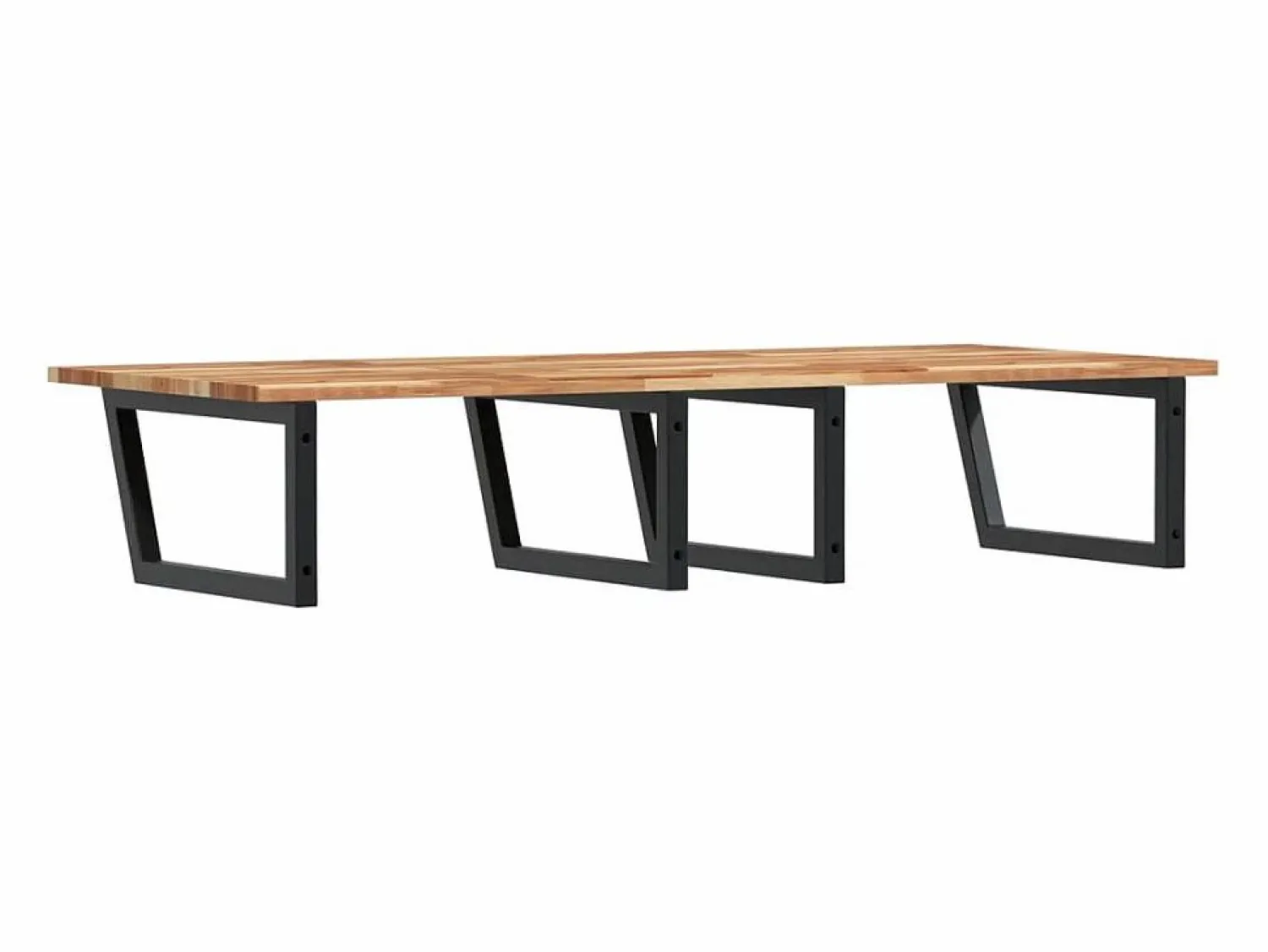 Clearance Estante de lavabo de pared acero y madera maciza de acacia Estantería Sobre Inodoro