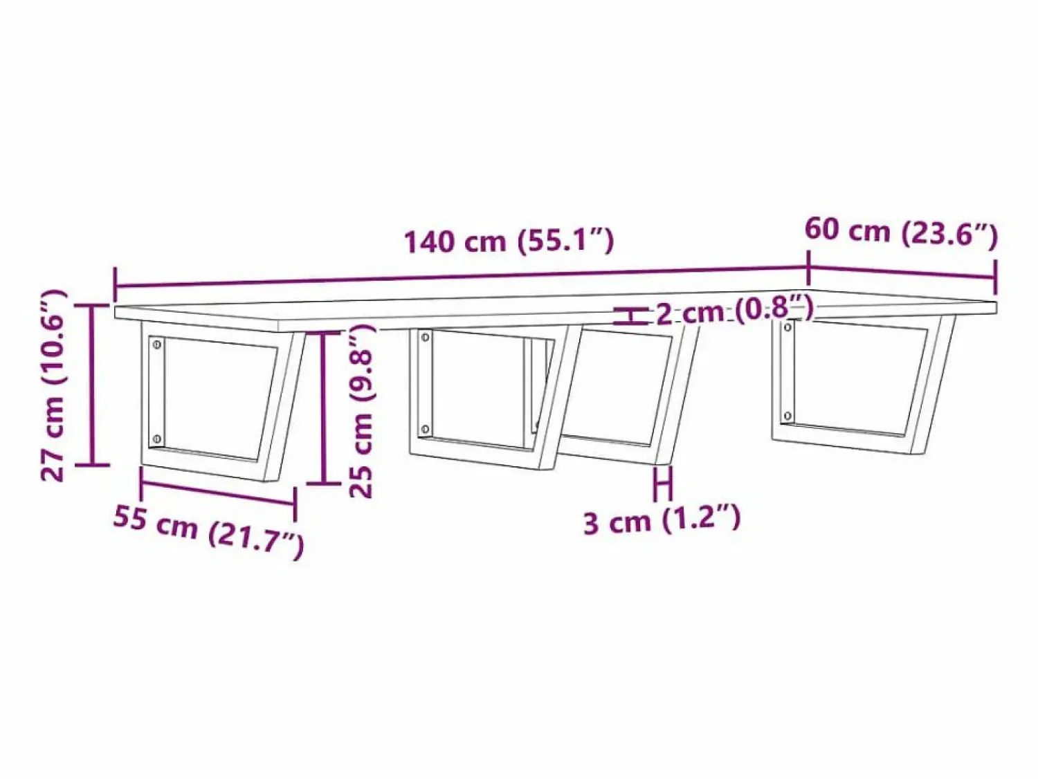 Online Estante de lavabo de pared acero y madera maciza de acacia Estantería Sobre Inodoro