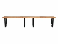 Online Estante de lavabo de pared acero y madera maciza de acacia Estantería Sobre Inodoro