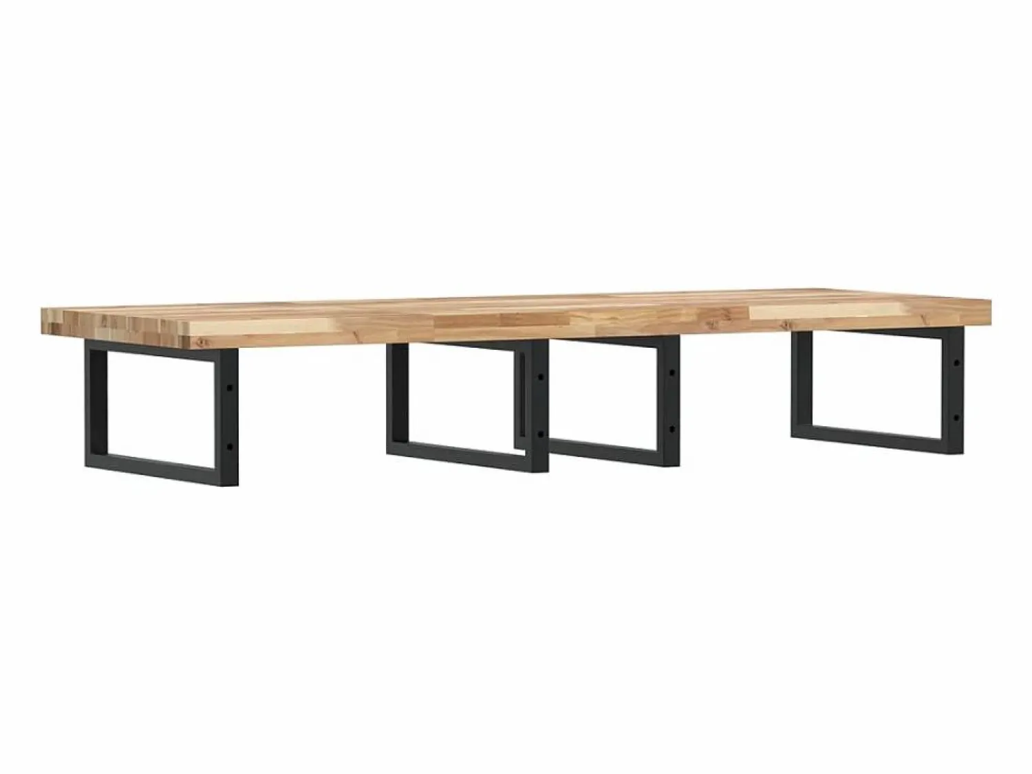 vidaxl Estante de lavabo de pared acero y madera maciza de acacia