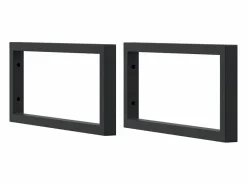 vidaxl Estante de lavabo de pared acero y madera maciza de acacia