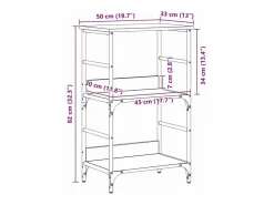 Hot Clicnbuy Estante de libros Roble 50x33x188.5cm Negro