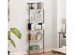 Outlet Clicnbuy Estante de libros Roble Sonoma 60 x 24 x 168 cm Marru00f3n