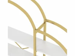 Merax Estante de metal - 170 x 25 x 190 cm - 5 niveles de almacenamiento - MDF + Metal - + Blanco
