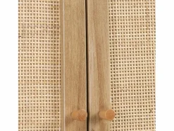 Estante mueble de wc decorada en madera y caña natural Estantería Sobre Inodoro