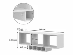 Vicco Estante para copas de vino 90x32.5x22 vin