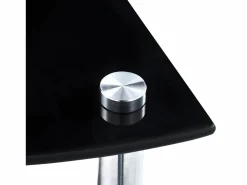 Clicnbuy Estantería 3 niveles cristal templado 30x30x67 cm Negro
