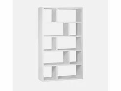 Clearance Sweeek Estantería asimétrica de 5 niveles con 10 compartimentos Blanco