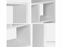 Clearance Sweeek Estantería asimétrica de 5 niveles con 10 compartimentos Blanco