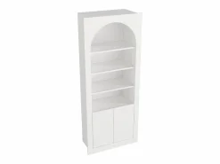 Discount Vente-unique Estantería con 4 estantes y 2 puertas - - CYMORA Blanco