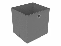 Clicnbuy Estantería de 6 cubos con cajas tela negra 103x30x72,5 cm