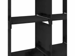 Hot Estantería de 5 cubos de tela negra 103x30x72,5 cm Estantería