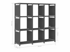 Outlet Estantería de 9 cubos de tela 103x30x107,5 cm Estantería