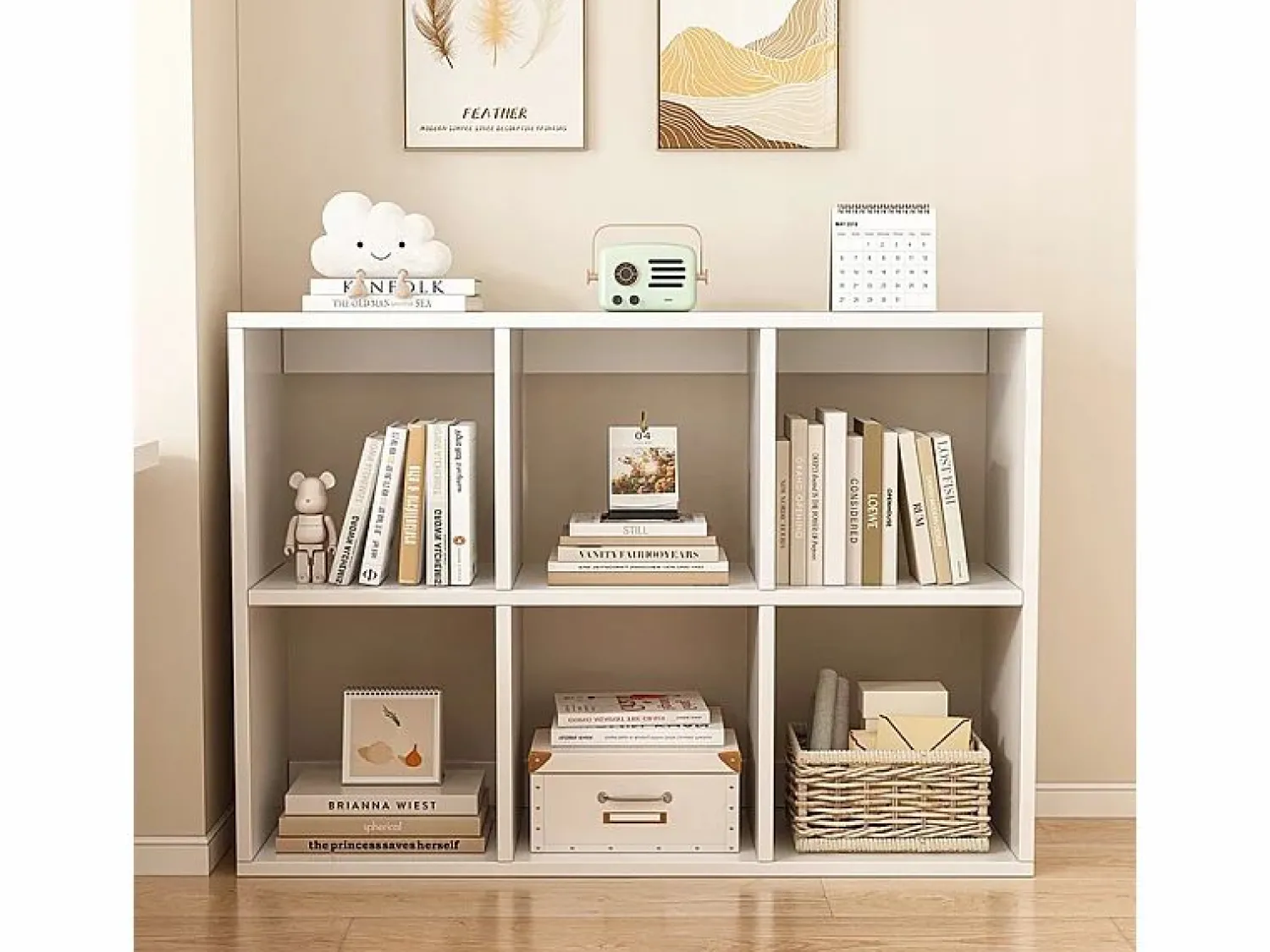 Hot ESTANTERÍA DE 6 ESTANTES PARA LIBROS ARMARIO ABIERTO MODERNO LOFT 100x67x30 cm Blanco