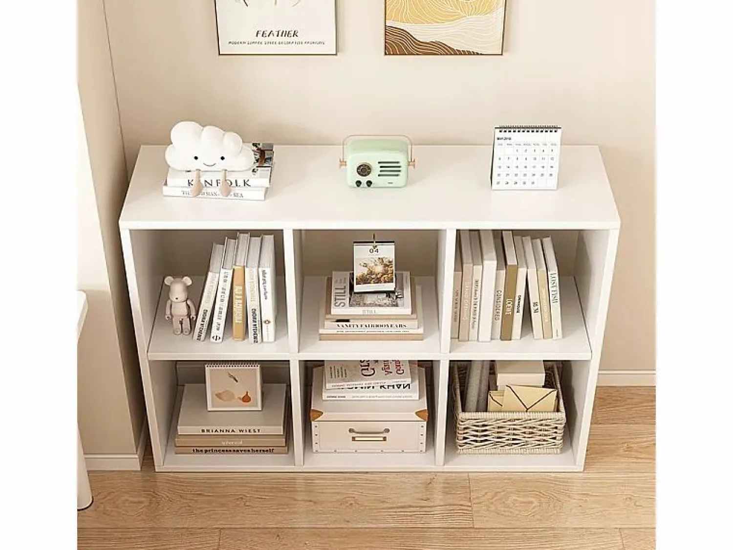 Hot ESTANTERÍA DE 6 ESTANTES PARA LIBROS ARMARIO ABIERTO MODERNO LOFT 100x67x30 cm Blanco