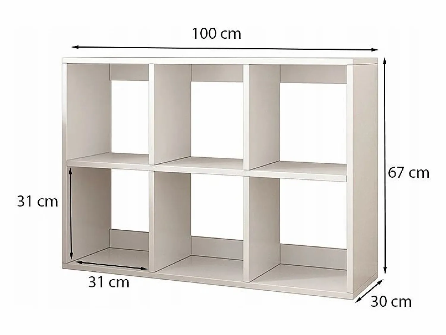 Hot ESTANTERÍA DE 6 ESTANTES PARA LIBROS ARMARIO ABIERTO MODERNO LOFT 100x67x30 cm Blanco