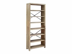 Discount vidaxl Estantería de 7 nieveles madera maciza de acacia 80x30x200 cm Marru00f3n
