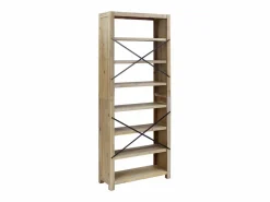 Discount vidaxl Estantería de 7 nieveles madera maciza de acacia 80x30x200 cm Marru00f3n