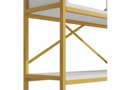 Online Estantería de 160 x 29,5 x 180 cm - Metal y MDF - Dorado y Estantería