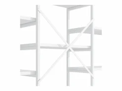 Hauss Spole Estantería de acero y MDF de 160 x 30 x 180 cm - Diseño rectangular y arqueado - Color