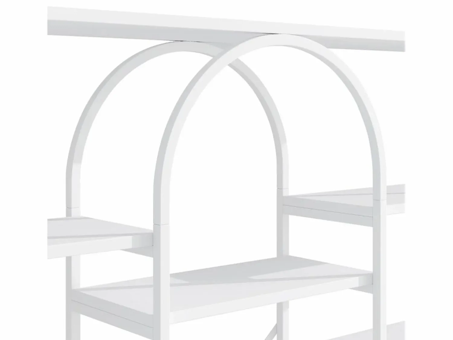 Hauss Spole Estantería de acero y MDF de 160 x 30 x 180 cm - Diseño rectangular y arqueado - Color