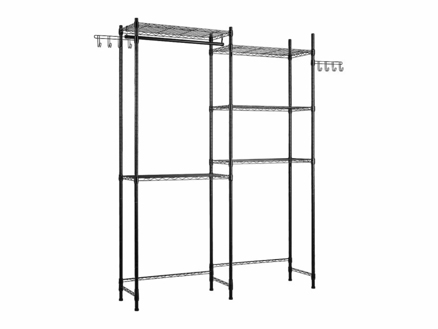 Best Estantería de Almacenamiento SucceBuy, para Lavadora y Secadora, 5 Niveles, Negro
