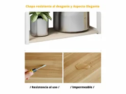 Hot Estantería de Cocina, Unidad de Cocina Alta con estantes de Almacenamiento, Marco de Metal , Estante Industrial para microondas 50x30x130 Cm Mueble Camarera