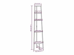 Hot Clicnbuy Estantería de esquina de 5 niveles negra 45,5x31,5x180 cm Negro