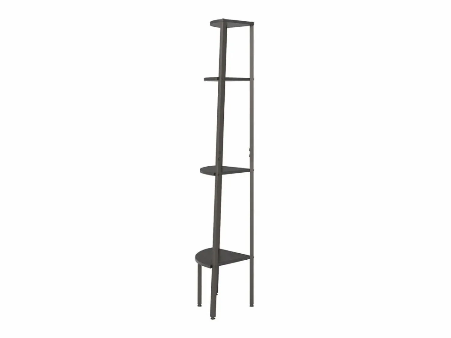 New Clicnbuy Estantería de esquina de 4 niveles negra 45,5x31,5x150 cm Negro