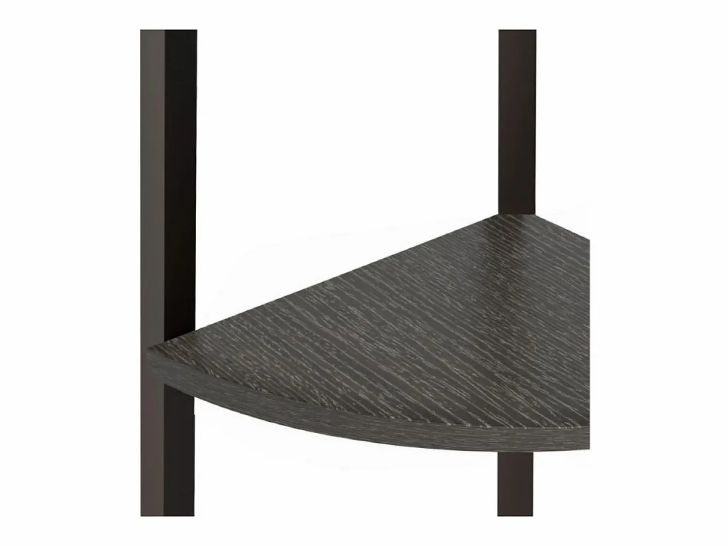 New Clicnbuy Estantería de esquina de 4 niveles negra 45,5x31,5x150 cm Negro