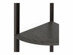 Clicnbuy Estantería de esquina de 3 niveles negra 45,5x31,5x120 cm