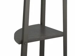 Clicnbuy Estantería de esquina de 3 niveles negra 45,5x31,5x120 cm