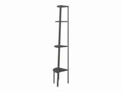 Estantería de esquina de 4 niveles negra 45,5x31,5x150 cm ES866254