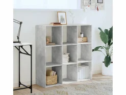 Clicnbuy Estantería de madera de ingeniería hormigón 102x32x102 cm