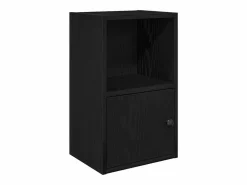 New Clicnbuy Estantería de madera de ingeniería roble 31x24x52 cm Negro