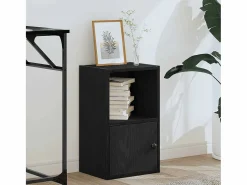 New Clicnbuy Estantería de madera de ingeniería roble 31x24x52 cm Negro