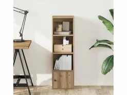 Clicnbuy Estantería de madera de ingeniería roble artisan 31x24x102 cm