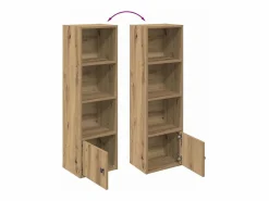 Clicnbuy Estantería de madera de ingeniería roble artisan 31x24x102 cm