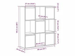 Discount Clicnbuy Estantería de madera de ingeniería roble 89x24x101,5 cm Negro