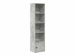 Clicnbuy Estantería de madera de ingeniería hormigón 31x24x127 cm