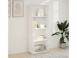 Hot Clicnbuy Estantería de madera de ingeniería blanca 60x30x152 cm Blanco