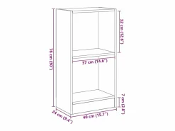 Sale Clicnbuy Estantería de madera de roble 40x24x76 cm Negro