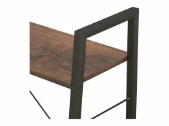 Clicnbuy Estantería de pie 3 baldas marrón oscuro y negro 56x35x108 cm