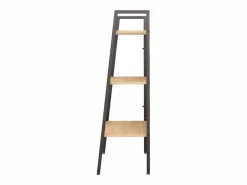 Sale Estantería de pie 3 baldas marrón claro y negro 56x35x108 cm ES350766 Marru00f3n