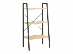 Sale Clicnbuy Estantería de pie 3 baldas marrón claro y negro 56x35x108 cm Marru00f3n