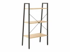 Sale Clicnbuy Estantería de pie 3 baldas marrón claro y negro 56x35x108 cm Marru00f3n
