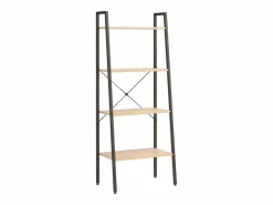 Discount Clicnbuy Estantería de pie 4 baldas marrón claro y negro 56x35x140 cm Marru00f3n