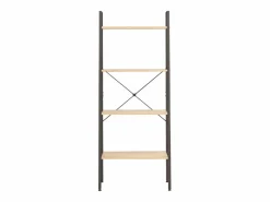 Discount Clicnbuy Estantería de pie 4 baldas marrón claro y negro 56x35x140 cm Marru00f3n